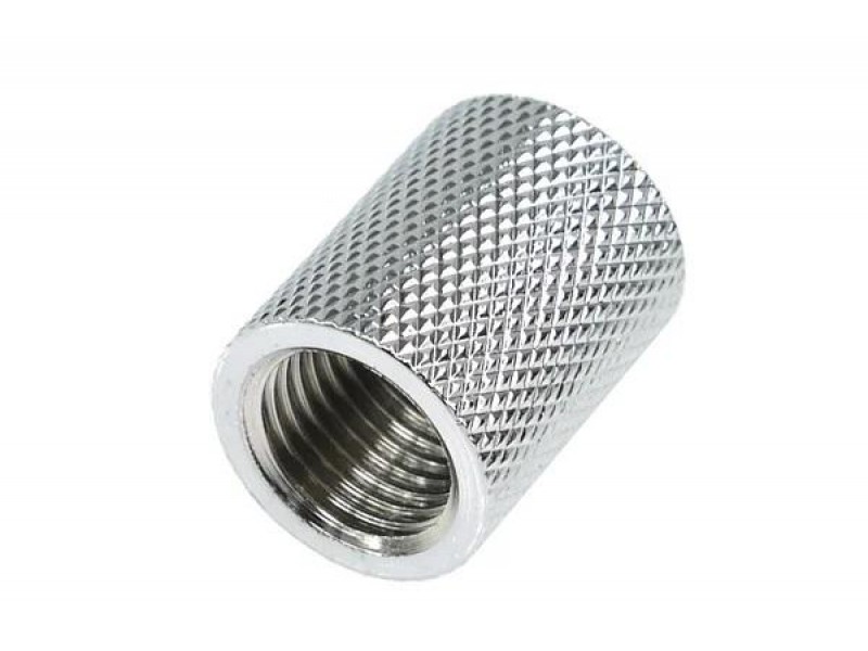 Муфа Alphacool, Вътрешна резба G1/4 AG - G1/4 AG, Хром