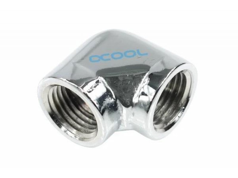 L-конектор Alphacool HF, Вътрешна резба G1/4 - G1/4, 90°, Хром
