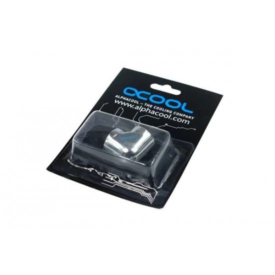 L-конектор Alphacool HF, Вътрешна резба G1/4 - G1/4, 90°, Хром