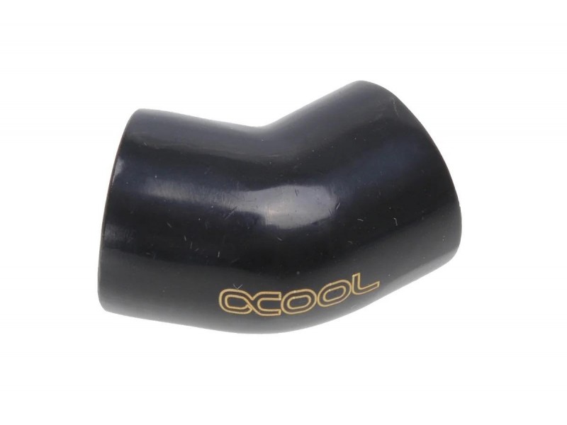 L-конектор Alphacool HF, Вътрешна резба G1/4 - G1/4, 45°, Черен мат