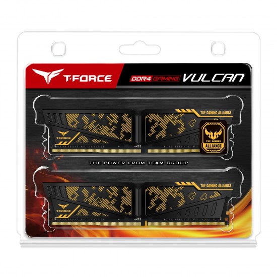 Памет Team Group T-Force Vulcan TUF DDR4 - 16GB (2x8GB) 3200MHz CL16-18-18-38 1.35V