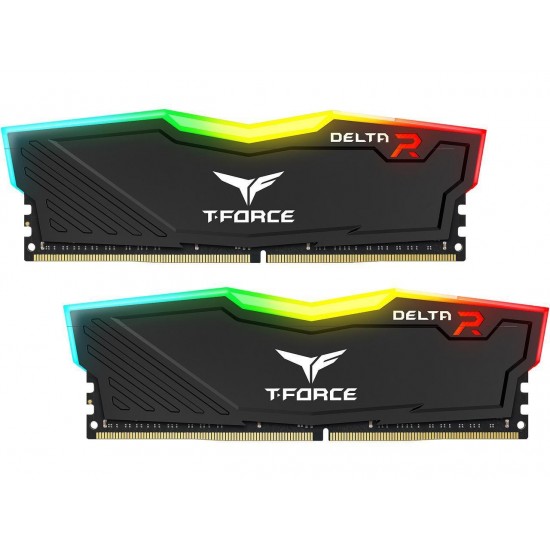 Памет Team Group T-Force Delta RGB Black DDR4 - 16GB (2x8GB) 3200MHz CL16-18-18-38 1.35V