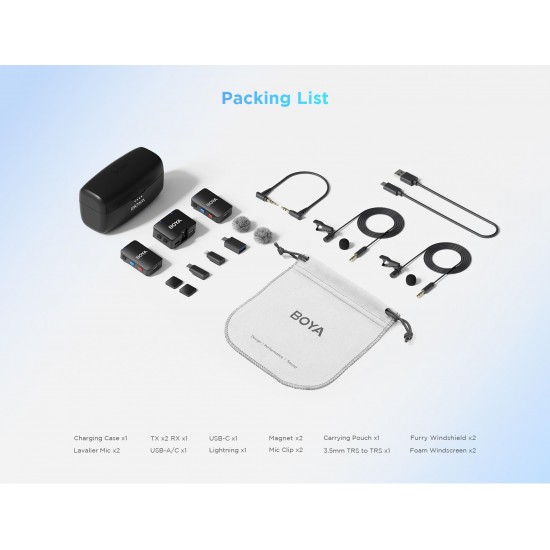 Безжична система микрофони All-in-One BOYA BOYAMIC с вградена 8GB памет