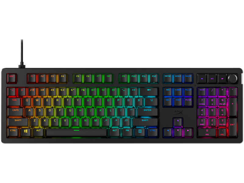 Геймърскa клавиатура HyperX Alloy Rise - Ultra-customizable, Hot-Swappable, Linear Switch, Ful-Size