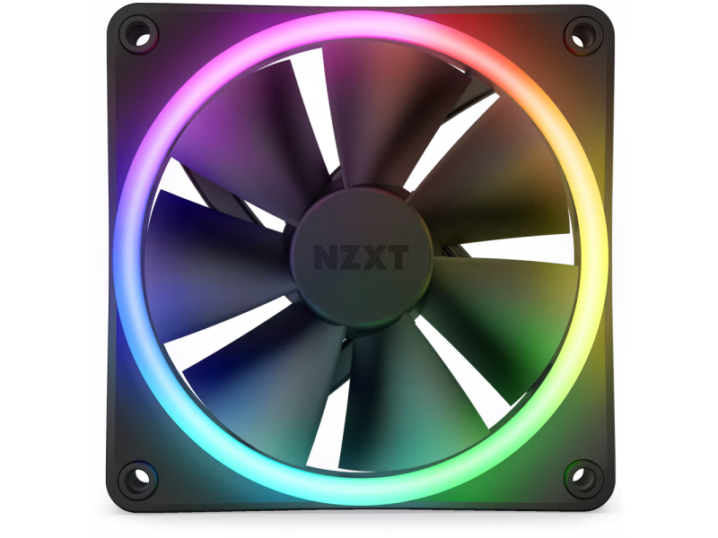 Вентилатор NZXT F120 RGB Duo, Черен