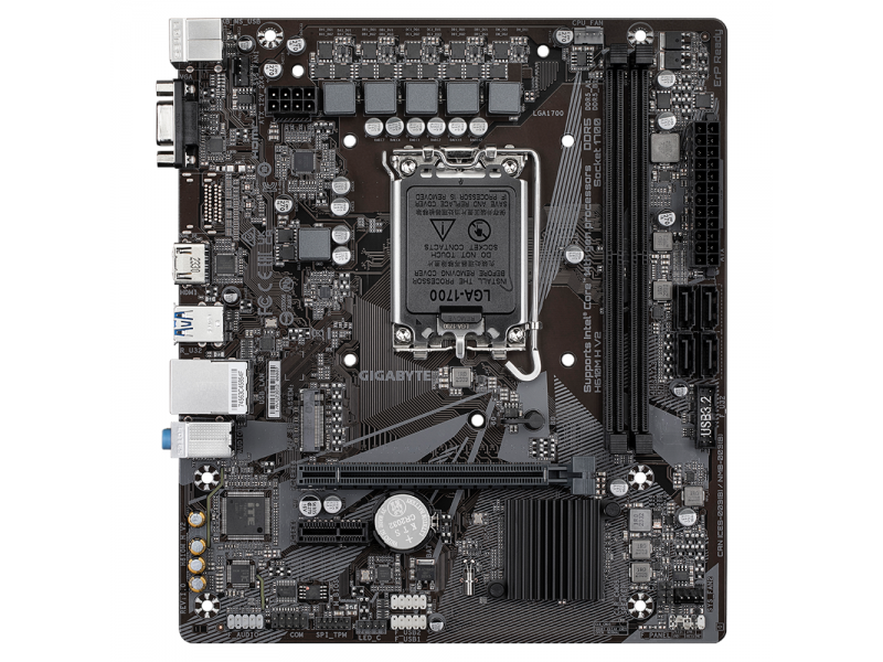Дънна платка GIGABYTE H610M H V2 Socket 1700, DDR5 rev 1.0, Micro ATX