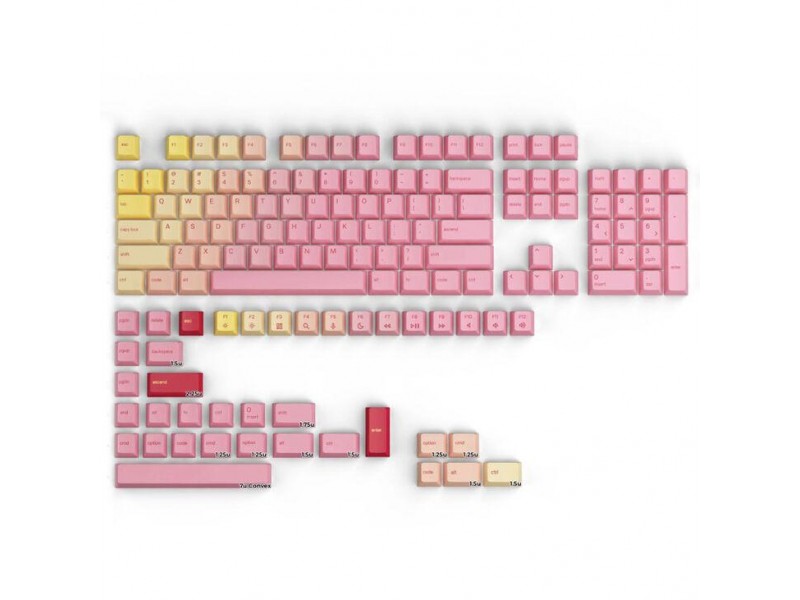 Капачки за механична клавиатура Glorious GPBT Keycaps - Pink Grapefruit