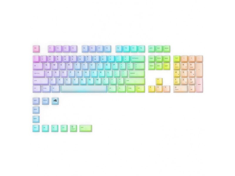 Капачки за механична клавиатура Glorious Polychroma RGB PBT 115-Keycaps, ANSI, US-Layout