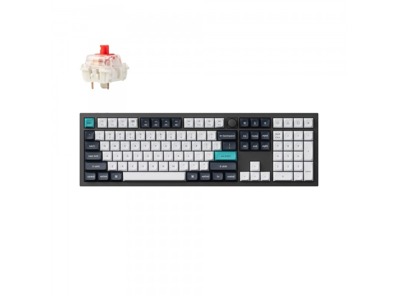 Безжична механичка клавиатура Keychron Q6 MAX Gateron Jupiter Red Switch - Carbon Black