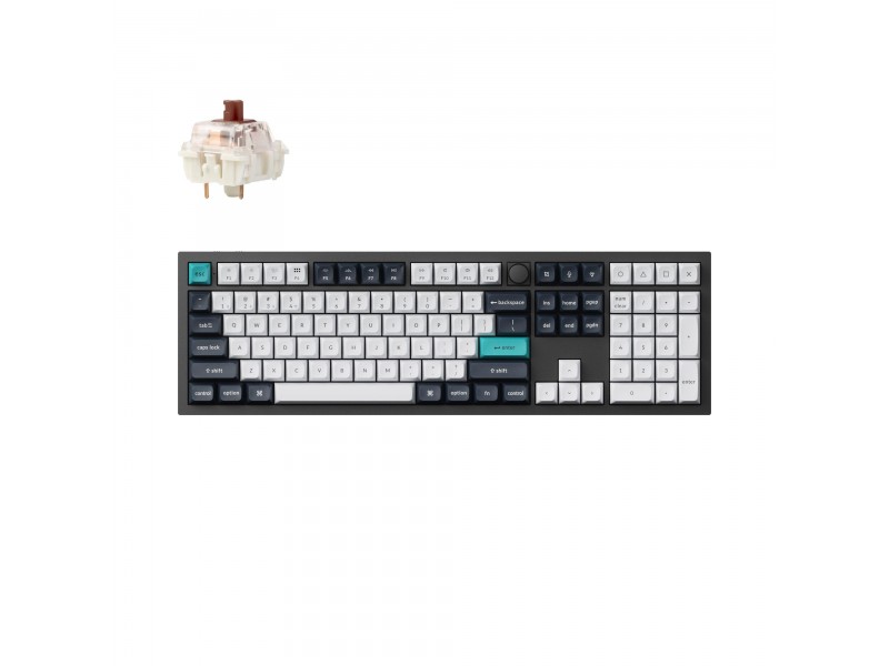 Безжична механичка клавиатура Keychron Q6 MAX Gateron Jupiter Brown Switch - Carbon Black
