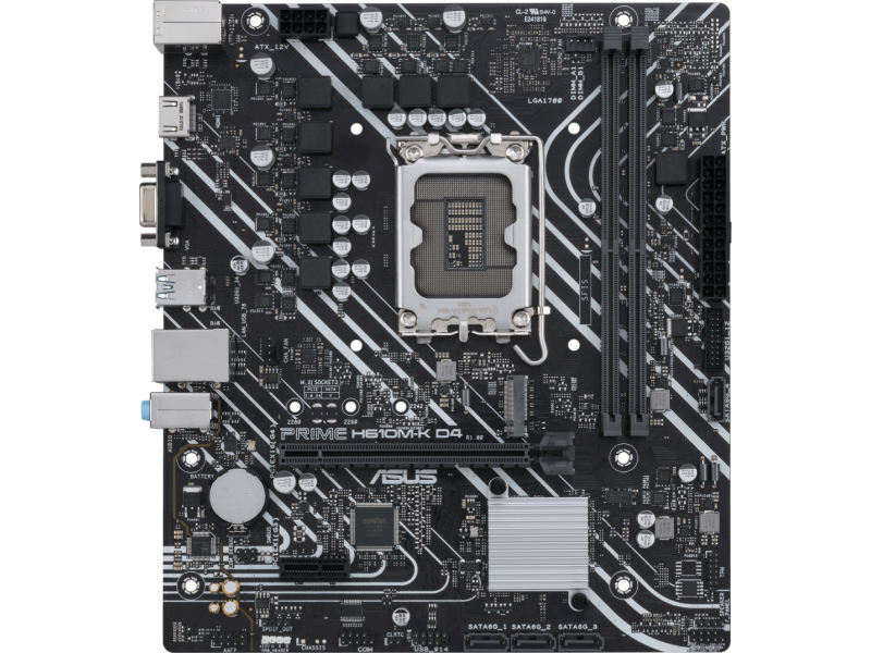Дънна платка ASUS PRIME H610M-K D4, LGA 1700 mATX