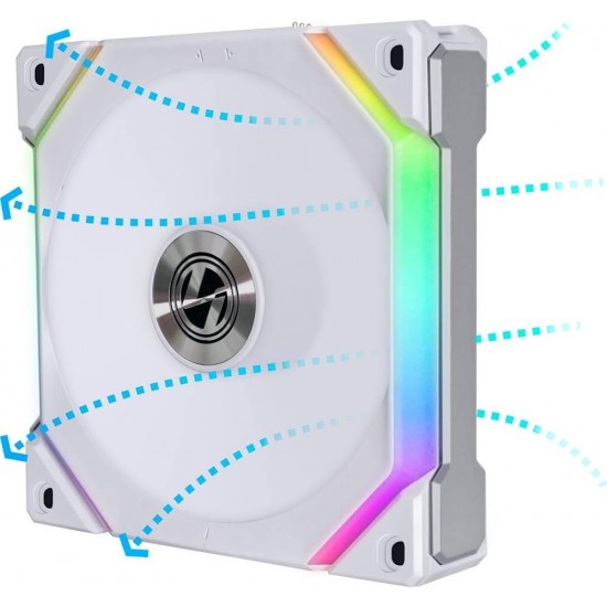 Вентилатор Lian Li Uni Fan SL V2, 120mm, aRGB, Бял