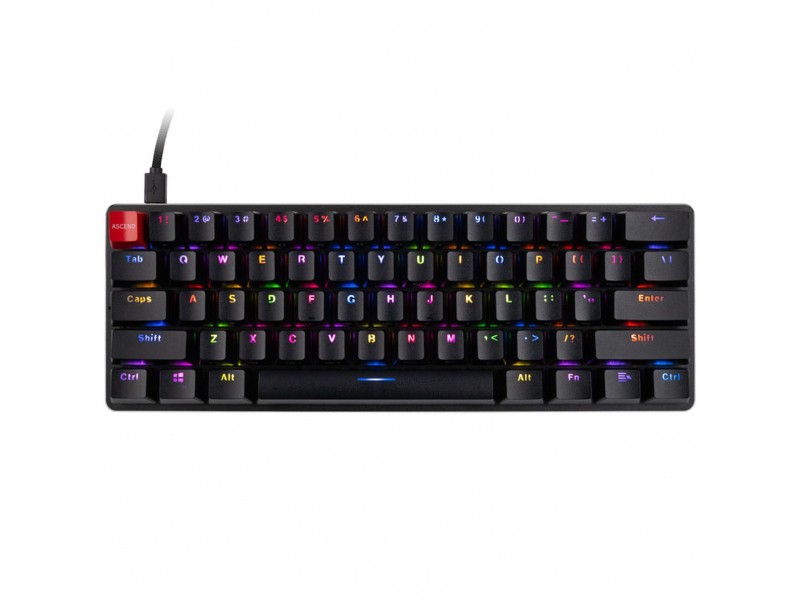 Геймърска механична клавиатура Glorious GMMK Black Compact - Gateron Brown Switches,  US-Layout