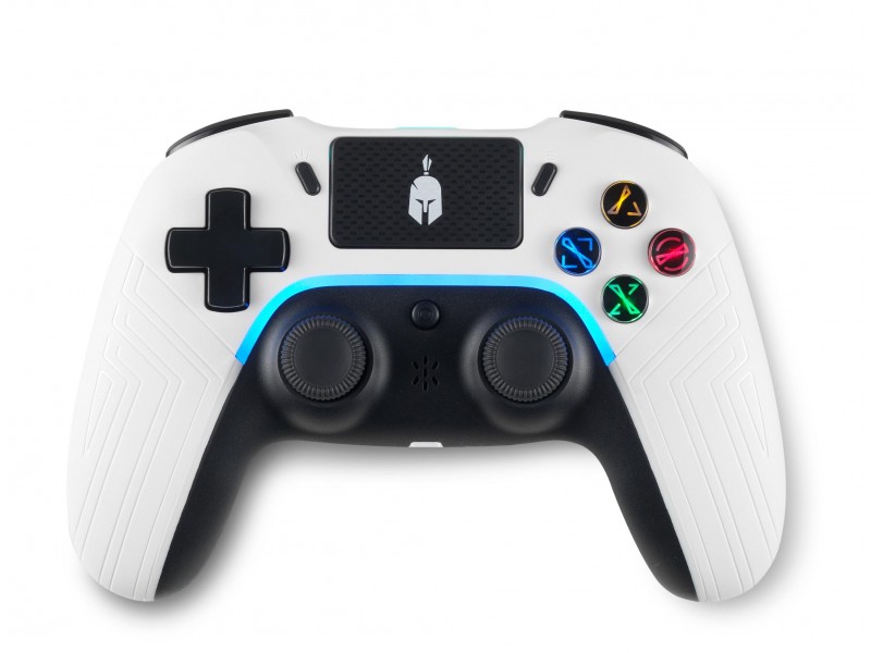 Безжичен геймпад Spartan Gear Aspis 4, за PC и PS4, Бял