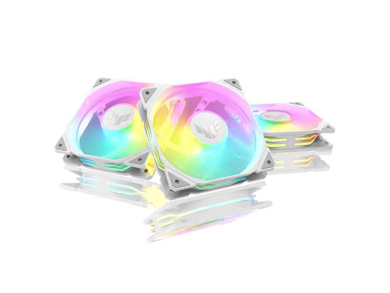 Комплект Вентилатори 3в1 ASUS TUF GAMING TR120 ARGB Reverse WHITE EDITION