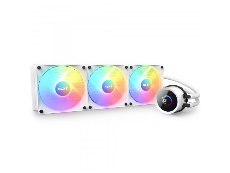 Охладител за процесор NZXT Kraken 360 RGB White, LCD Display