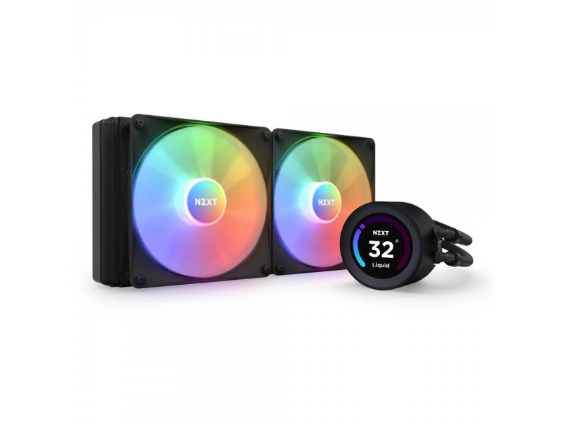 Охладител за процесор NZXT Kraken Elite RGB 280 Black, Customizable LCD Display