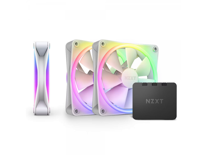Комплект вентилатори NZXT F120 RGB Duo White 3бр + RGB Контролер