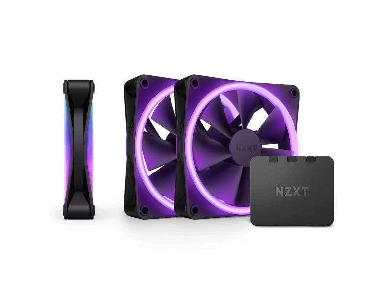 Комплект вентилатори NZXT F120 RGB Duo Black 3бр, RGB Контролер