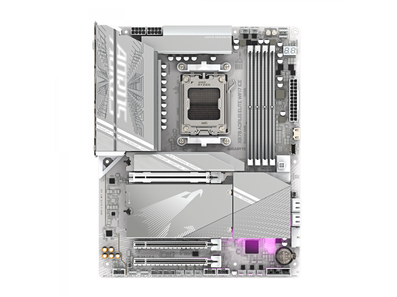 Дънна платка GIGABYTE X870 AORUS ELITE ICE WIFI 7, Socket AM5