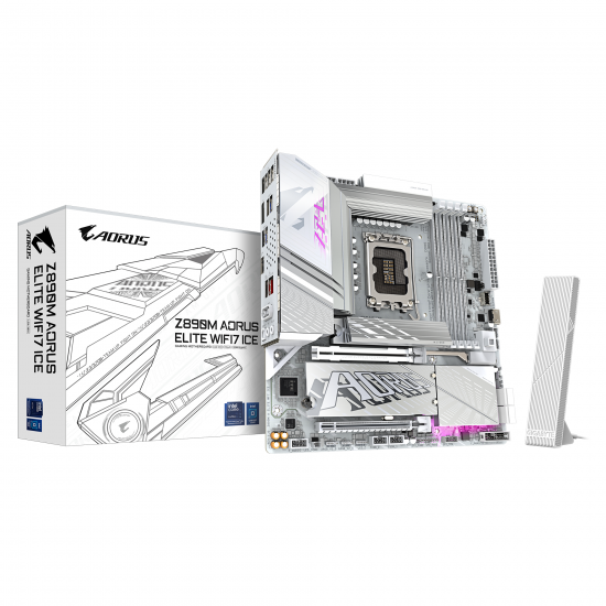 Дънна платка GIGABYTE Z890M AORUS ELITE WIFI 7 ICE, LGA 1851