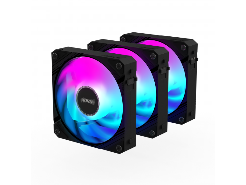 Комплект вентилатори GIGABYTE AORUS EZ CHAIN 120 Black 3-Pack ARGB