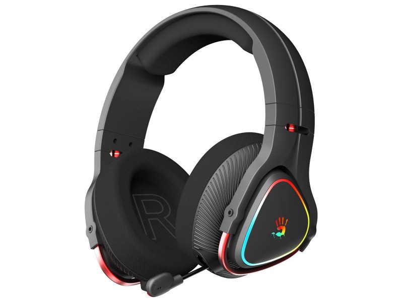 Геймърски безжични слушалки A4TECH Bloody MR710, Bluetooth v5.0, 2.4Ghz, RGB, Микрофон, Черен