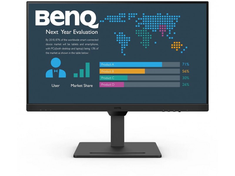 Монитор BenQ BL2790QT, 27 inch, IPS QHD, DisplayPort, HDMI, USB-C, Черен