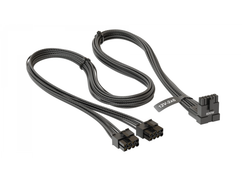 Кабел Seasonic 90° 12VHPWR 600W 16-Pin към 2x8 Pin за Seasonic захранвания