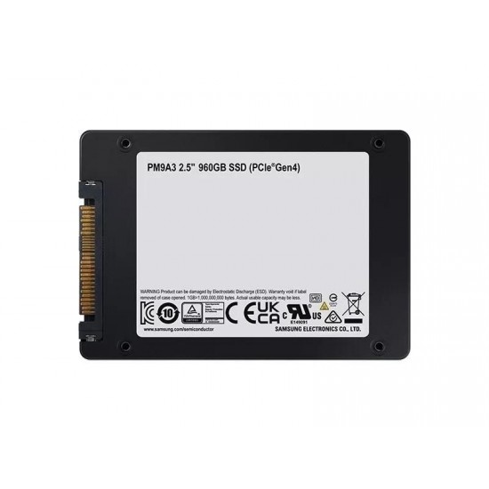 SSD SAMSUNG PM9A3, 2.5”, 960 GB, PCIe 4.0, MZQL2960HCJR