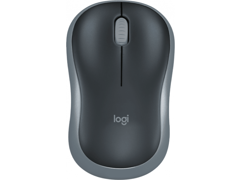 Безжична оптична мишка LOGITECH M185, USB, Сив/Черен