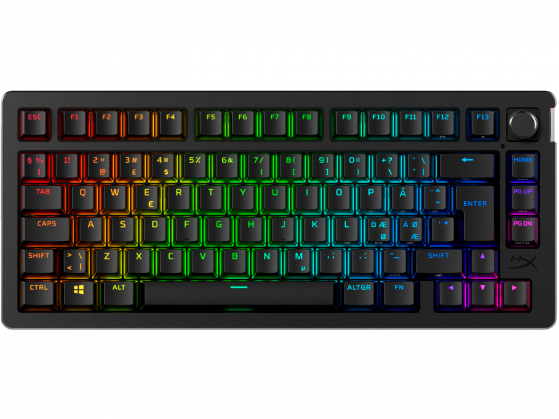 Безжична геймърска механична клавиатура с HyperX Alloy Rise 75