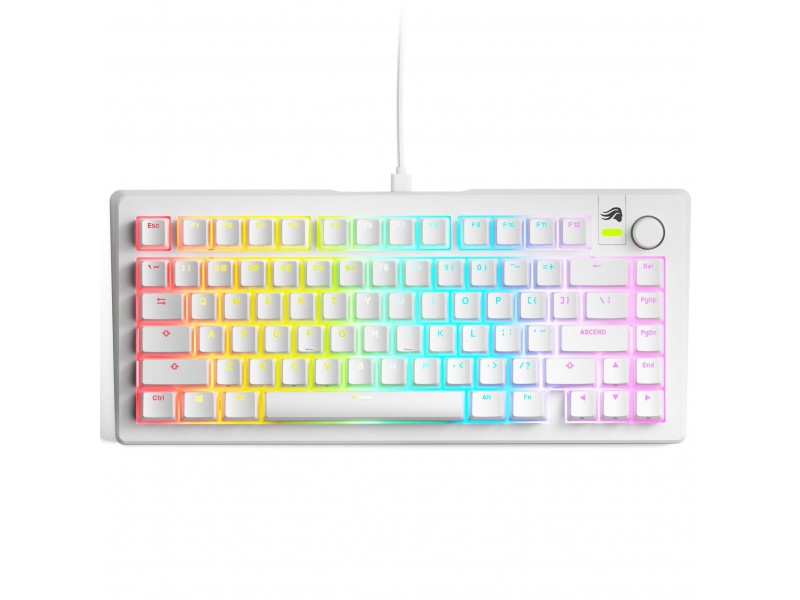 Геймърска механична клавиатура Glorious GMMK 3 75% White - Fox Linear Switches