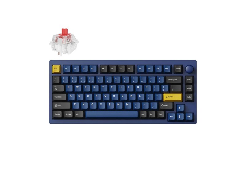Механична клавиатура Lemokey P1 Pro QMK 75% Navy Blue - Keychron Super Red Switch