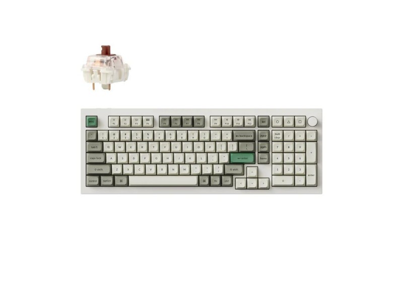 Механична клавиатура Keychron Q5 Max QMK Shell White - Gateron Jupiter Brown
