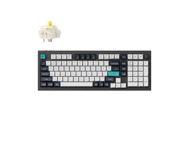Механична клавиатура Keychron Q5 Max QMK Carbon Black - Gateron Jupiter Banana