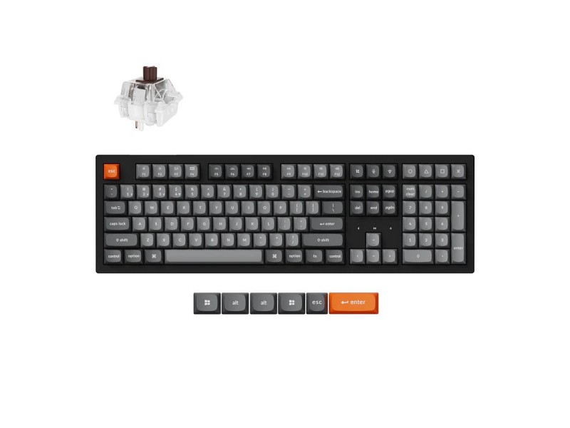 Механична клавиатура Keychron K10 Max QMK/VIA Full Size - Keychron Super Brown Switch, RGB Backlight