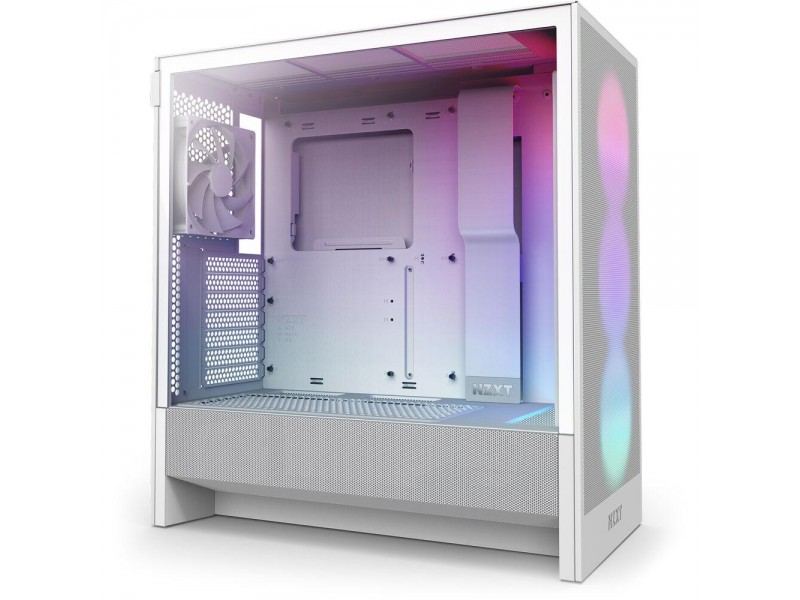 Кутия NZXT H5 Flow RGB 2024 White, Mid-Tower