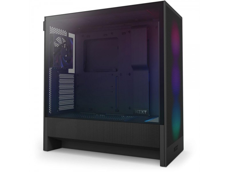 Кутия NZXT H5 Flow RGB 2024 Black, Mid-Tower