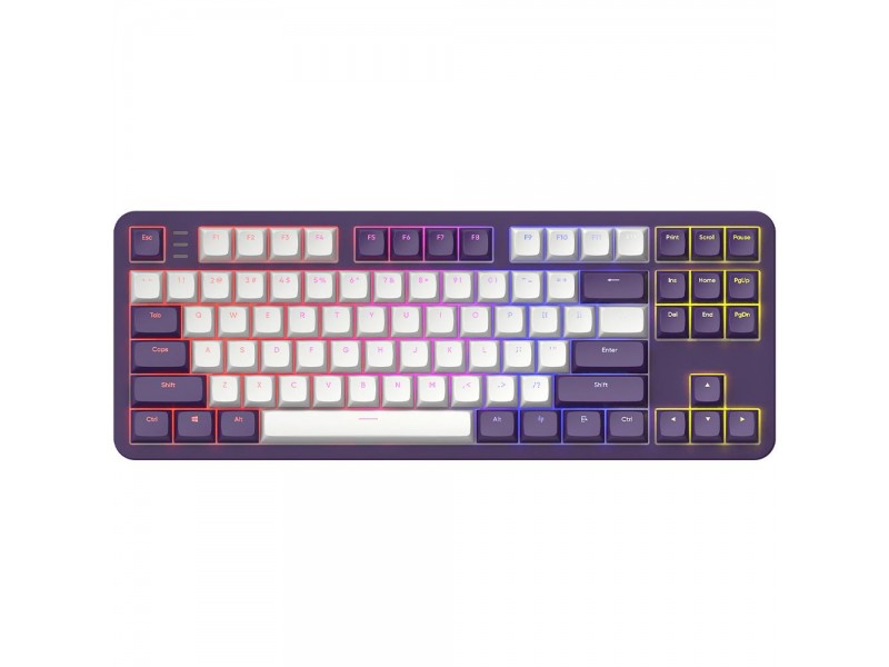 Геймърскa механична клавиатура Dark Project ALU87A Violet RGB - TKL