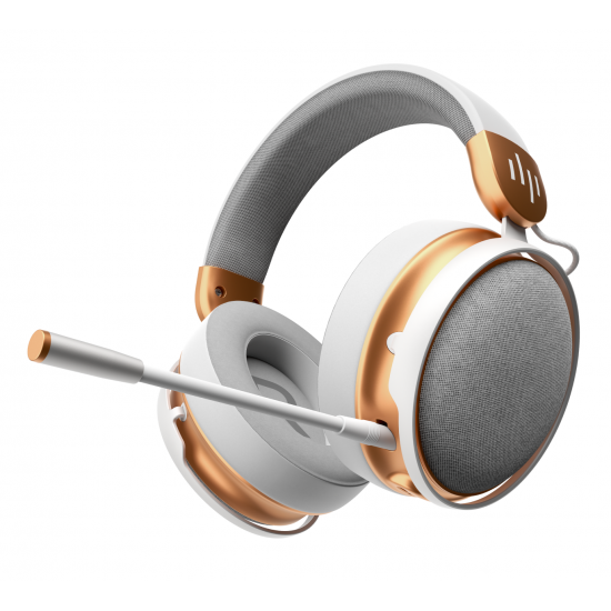 Геймърски безжични слушалки Dark Project Sono Wireless - White/Gold