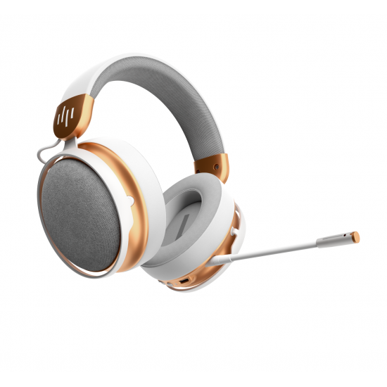 Геймърски безжични слушалки Dark Project Sono Wireless - White/Gold