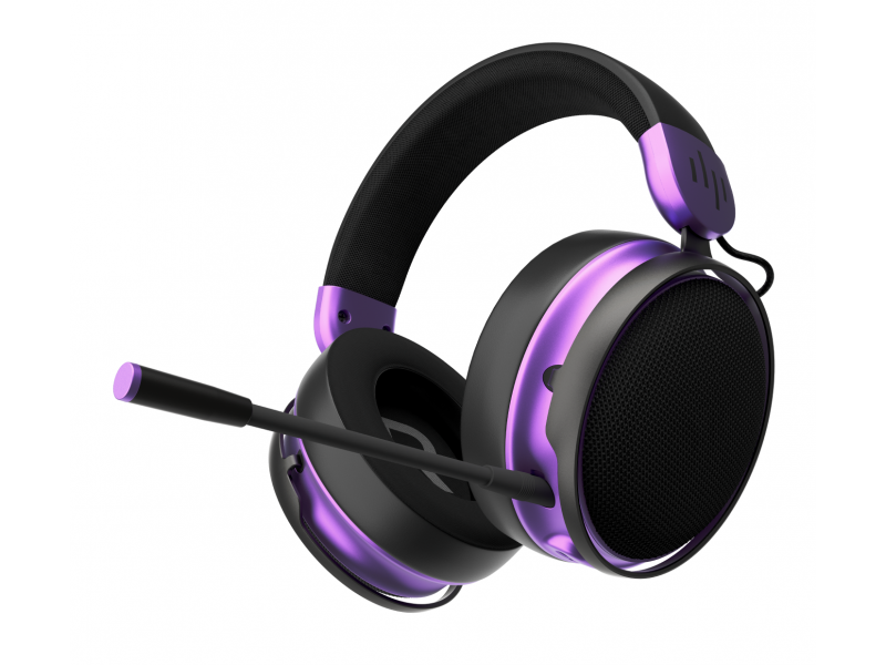 Геймърски безжични слушалки Dark Project Sono Wireless - Black/Violet