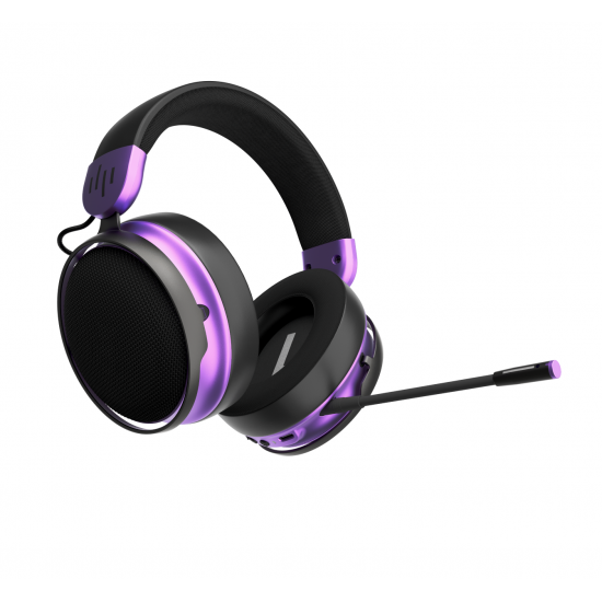 Геймърски безжични слушалки Dark Project Sono Wireless - Black/Violet
