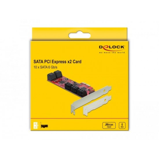 Контролер Delock SATA PCI Express Card - 10 ports