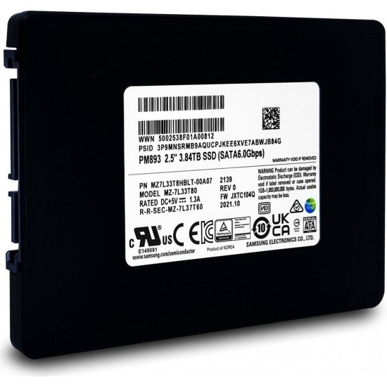 SSD SAMSUNG PM893 SATA 2.5”, 3,84TB, SATA 6 Gb/s, MZ7L33T8HBLT-W07, Bulk