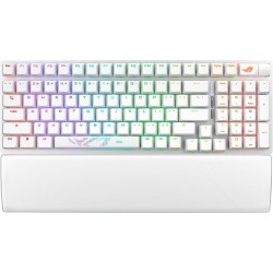 Геймърска безжична Клавиатура ASUS ROG Strix Scope II 96 - Moonlight White