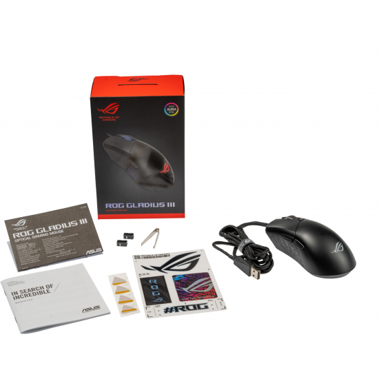 Геймърска мишка ASUS ROG Gladius III, Aura Sync RGB