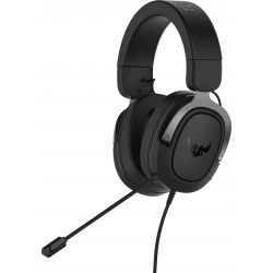 Геймърски слушалки ASUS TUF Gaming H3 Gun Metal, 7.1 Virtual Surround Sound