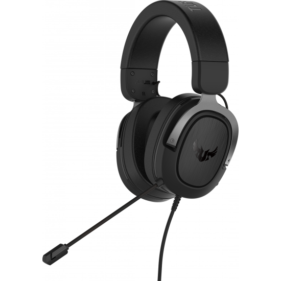 Геймърски слушалки ASUS TUF Gaming H3 Gun Metal, 7.1 Virtual Surround Sound